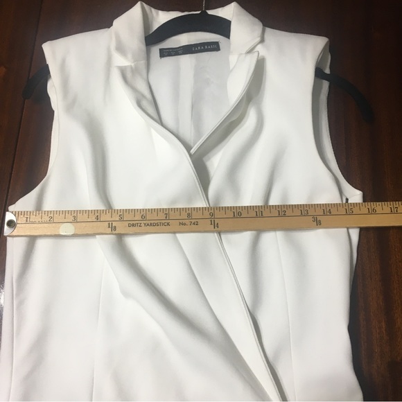 Zara Tuxedo black and white jumpsuit hidden zipper XS - Picture 5 of 12